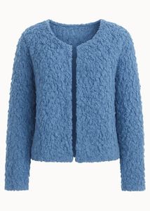 Blue Fuzzy Knit Cardigan