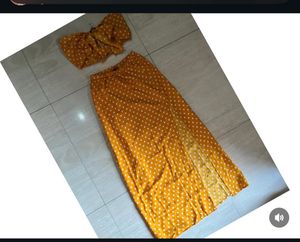 Cute Yellow Polka Dot Set