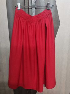 Red Flowy Skirt - Versatile &amp; Chic