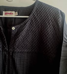 Fabindia Black Cotton Kurta