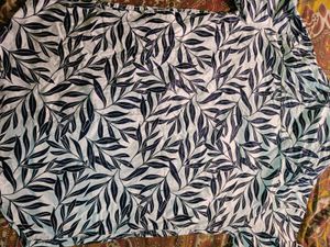 Leaf Print Button-Down Shirt - XL