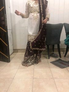 Purple Embroidered Kurta Set