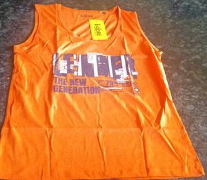 Orange Graphic T-Shirt (Sleeveless)