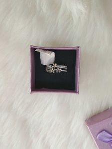 92.5 Beautiful Flower Silver Ring WTH Hallmark