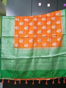 Orange Banarasi Saree