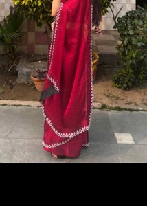 Elegant Maroon Saree