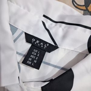 Deal Jeans High-Low White Top