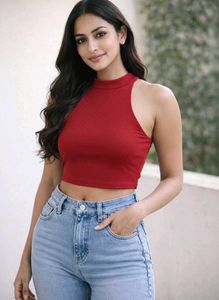 Red Sleeveless Top