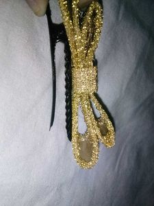 Gold Glitter Bow Hair Clip