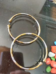 Elegant Dual -Tone Bangles