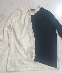 Two-Tone Knotted Long Sleeve