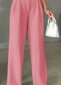 Pink Wide Leg Korean Pants