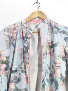 Grey With Print Overcoat (Women&#39;s)