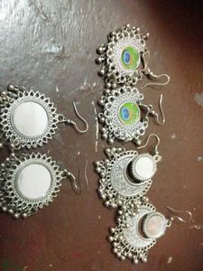 Silver Earrings 3 Combo