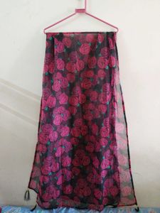 Elegant Black Floral Print Suit