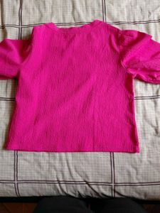 Pink Puff Sleeve Top