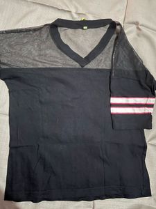 Mesh Number Graphic Tee