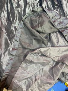 Grey Silk Blend Skirt