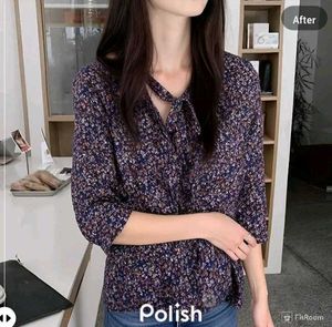 New With Tag Floral Bow Korean Top