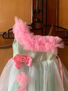 Pastel Pink &amp; Green Tulle Dress