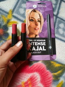 SUGAR Cosmetics One Lipstick & 1 Kohl Bundle