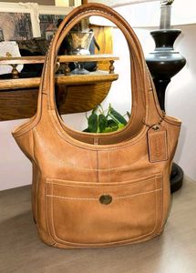 COACH Legacy Ergo camel leather hobo shoulder bag