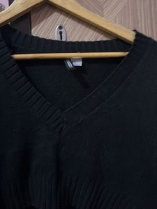 Black knit cardigan