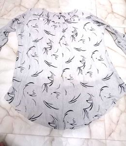 Abstract Print Long Sleeve Tunic