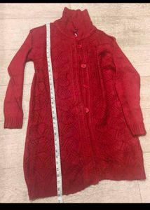 Red Knit Cardigan