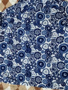 Fabindia Blue Cotton Hand Block Printed Shirt