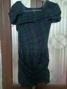 Knot Check Dress