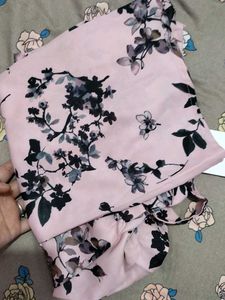 Pink Floral One Strap Top New Bust 30/32 Xs