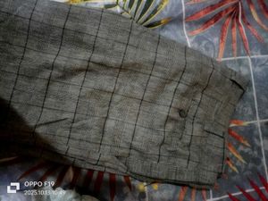 Checked Grey Pants for daily use in office
