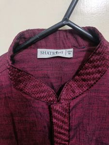 Maroon Kurta