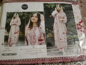 Elegant Lawn Dupatta Suit