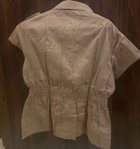 Khaki Short Sleeve Top
