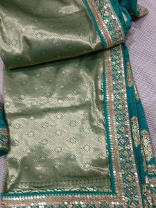 Elegant Teal Banarasi Saree