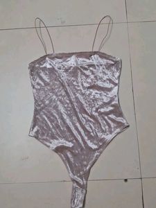 Velvet Bodysuit Pink
