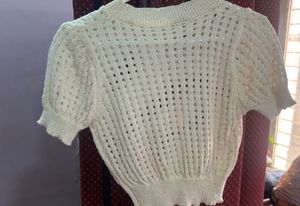 Crochet Knit Top - Short Sleeve