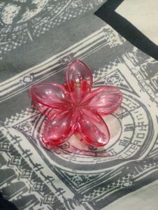 Pink Flower Hair Clip