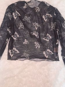 Urbanic black Mesh Top