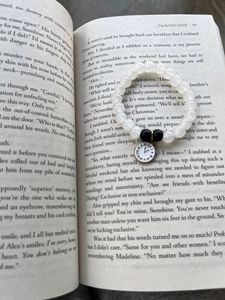 Clock Charm Black And White Bracelet For Bestfrien