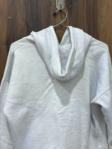 Cropped White Hoodie