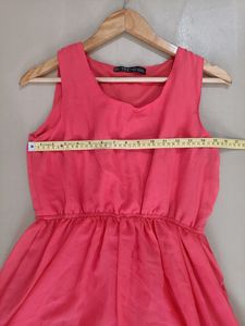 Pink Party Dress/Casual Wear For Woman