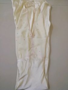 Backless, halter neck embroided lemon shade satin nighwear
