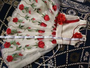 Rose Flower Themed Frock