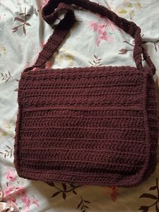 Crochet Crossbody Messenger Bag