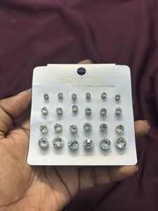 Roslynd Rhinestone Stud Earring Set pack of 12