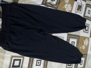 black jogger with side cut design