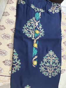 Embroidered Blue Kurta